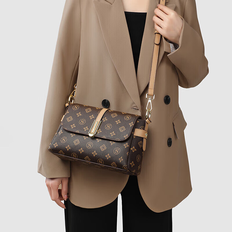 Aiqinghai Handbag, Women's Crossbody Bag, Shoulder Bag, Large Capacity, Light Luxury, Niche Brand, Birthday And Mother's Day Gift, Practical Present for Mom