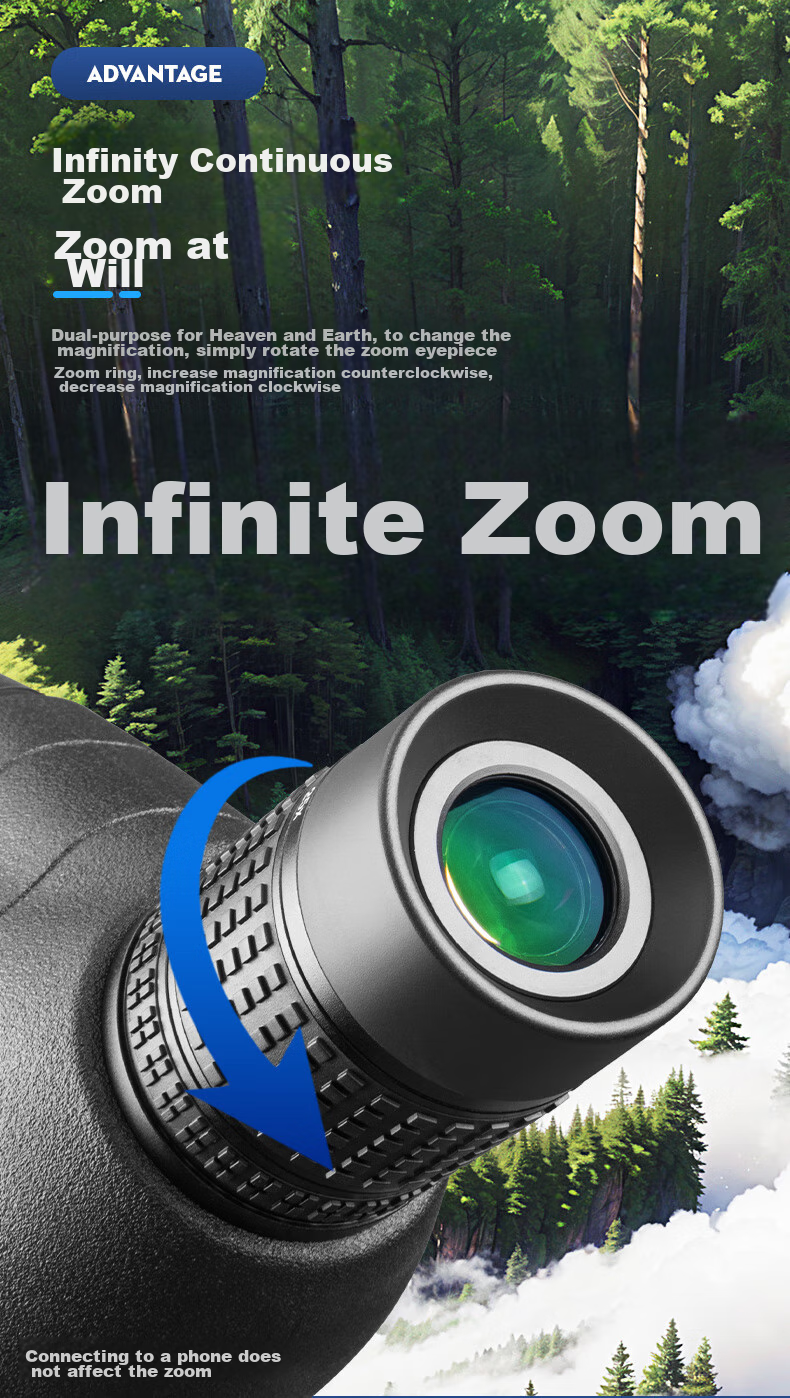 FEIRSH Monocular Telescope, High Definition, High Magnification, Large Aperture, Variable Magnification, Professional-Grade, Entry-Level, Low-Light Night Vision, Bird Watching, Moon Viewing, Target Shooting 11