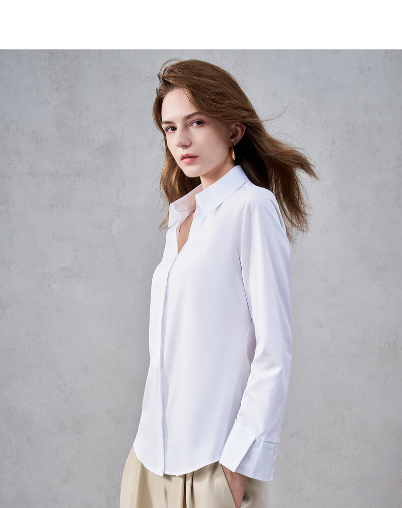G2000 Modal Stretch Women's Long Sleeve Business Shirt, Comfortable for All Seasons, Mall Edition 3