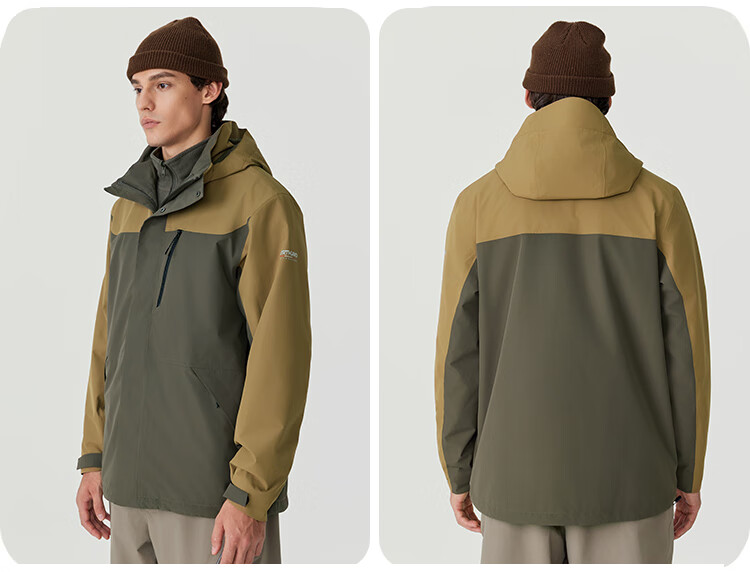 NORTHLAND Outdoor Men's Three-In Jacket, Windproof, Water-Repellent, Warm, Cold-Resistant Coat, Hiking And Mountaineering Two-Piece Set 8