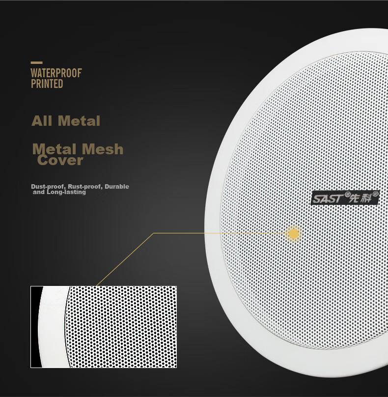 SAST 20W Wireless Bluetooth Ceiling Speaker Set with Built-In Amplifier for Indoor Background Music, Home Living Room, Store Audio System, Conference Broadcast System, Main Speaker 9
