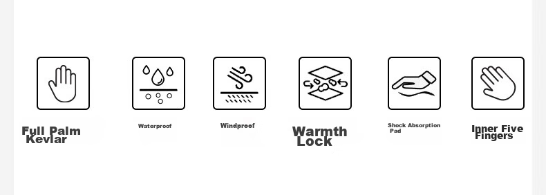 Flow Theory Kevlar Ski Gloves, Windproof, Waterproof, Warm, Wear-Resistant, Professional Single And Double Board Gloves 3