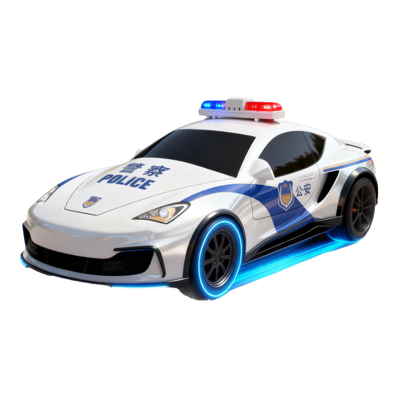 Sodi Children's Toy Boys Police Car Alloy Toy Car Porsche Model Realistic Pull-Back Car Children's Day Gift