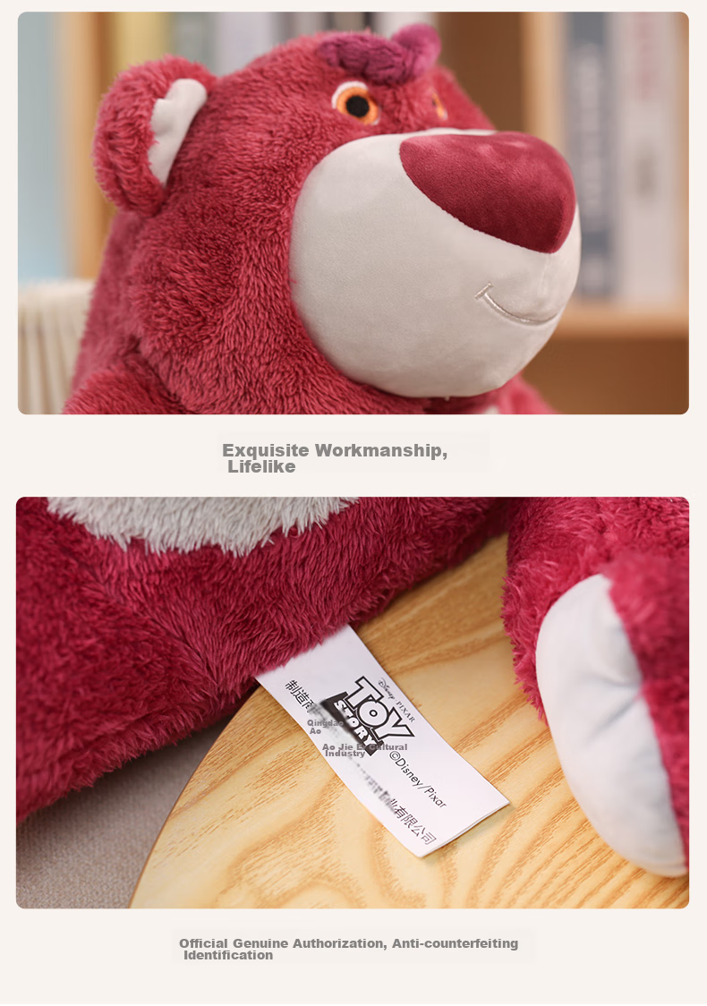 Disney Strawberry Bear Plush Toy Doll Stuffed Animal Pillow Valentine's Day Gift for Girls Birthday Present for Friends 9