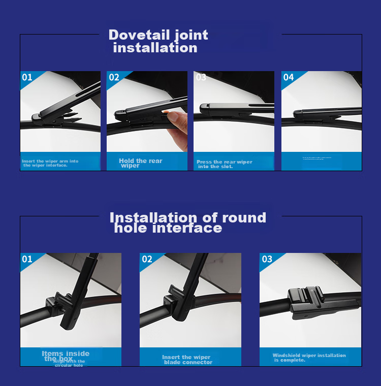 Goodyear Dongfeng Peugeot 4008 Windshield Wiper Blades, Original Logo Boneless Wiper Strips, 28/17 Inches, 1 Pair 20