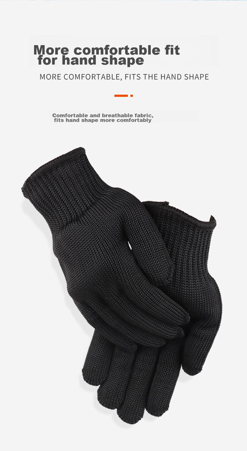 Geermu Cut-Resistant Gloves, Anti-Cutting Steel Wire, Kitchen Fish Cleaning Protective Gloves, Wear-Resistant, Thickened, Soft GM571 10