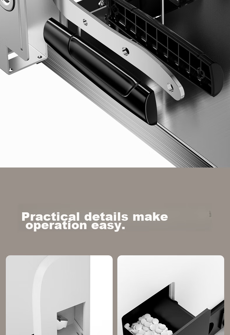 Deli Financial Binder, 300-Page Capacity, Hole Puncher, Office File Riveting Machine, Metal Desktop Flagship Model 33015 6