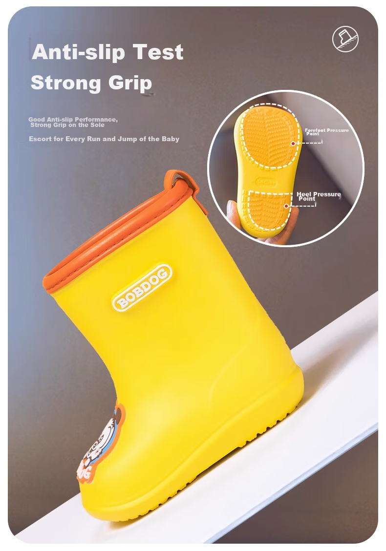 BOBDOG Children's Rain Boots for Boys And Girls, Summer Kids' Water Shoes, Baby Rain Boots, Yellow, Size 220 8