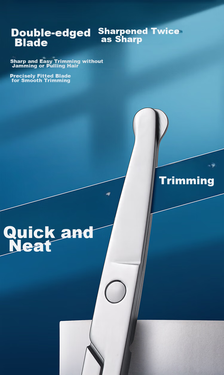Sijiang Stainless Steel Nose Hair Trimmer with Round Tip, Manual Circular Clipper for Nose Hair And Beard, Single Pack 6