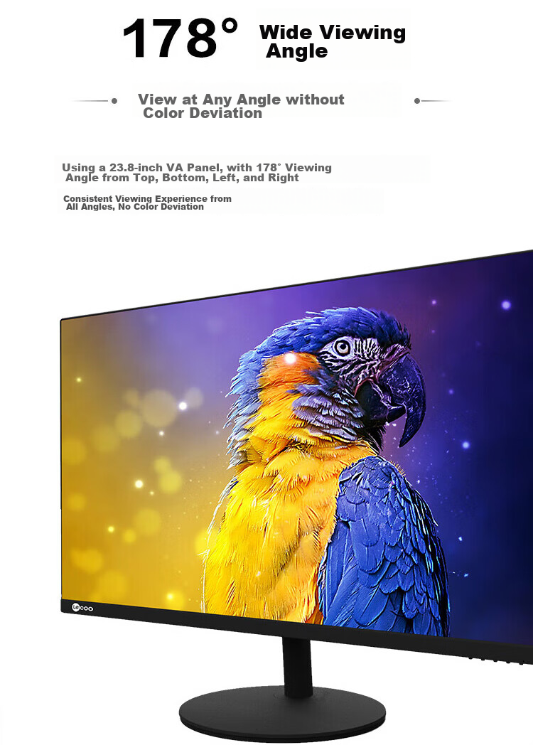 Lecoo Lenovo 27-inch Curved 75Hz Full HD Narrow Bezel Wide Color Gamut Eye Protection Low Blue Light 1500R Curvature Office Gaming Monitor B2724C 3
