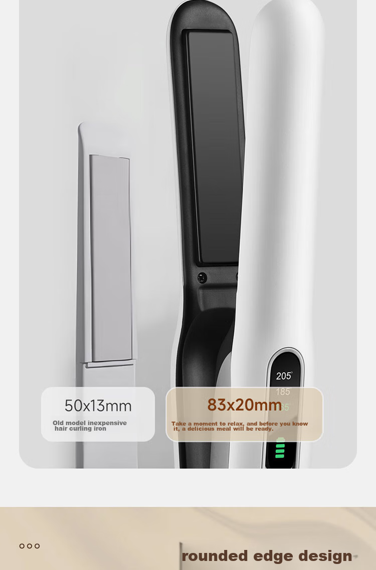 GUGE German [Wireless Portable] Straight Hair Iron, Negative Ion Straightening Iron, Gentle on Hair, Wireless Straightening Iron for Men And Women, Mini Small High Crown Straightening Iro 29