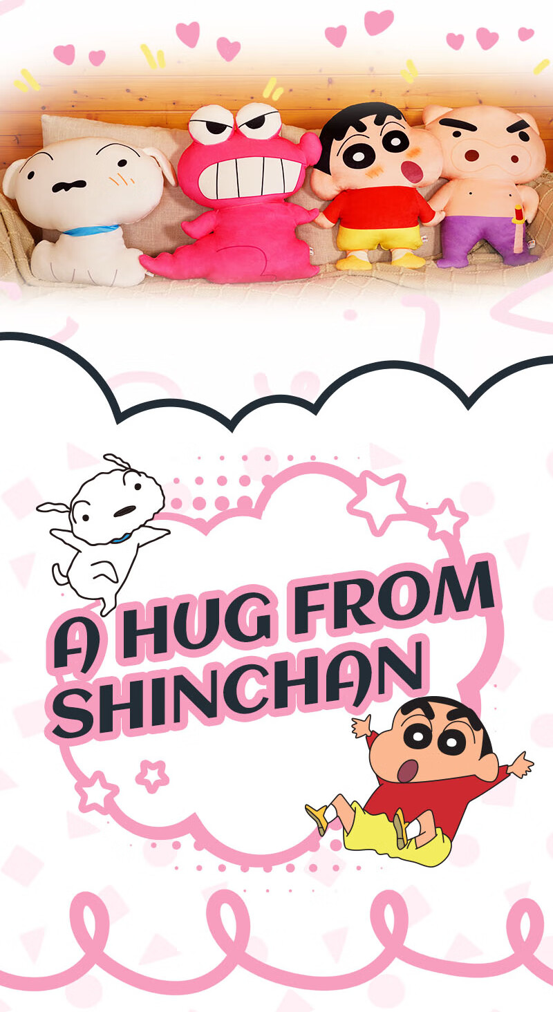LDCX Crayon Shin-Chan Plush Toy, Bouncy Back Pillow, Sleeping Stuffed Animal, Anime Doll, Hugging Pillow, Birthday And New Year Gift 4