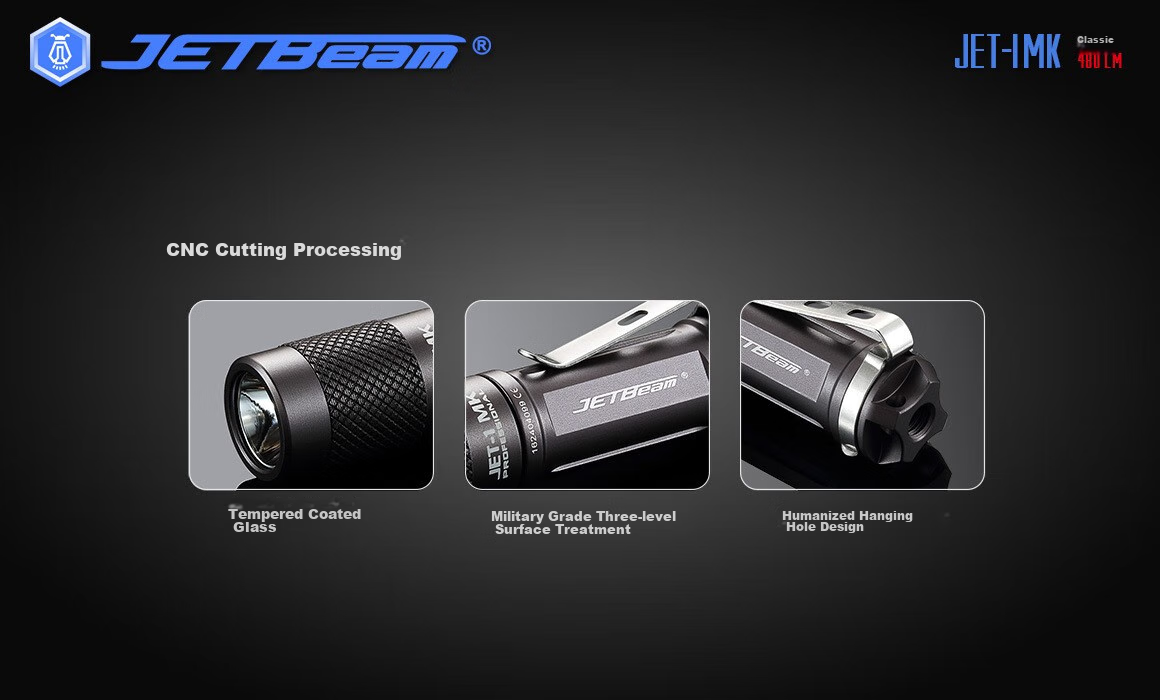 JETBeam Jianming I MK High-Intensity Flashlight, Mini Portable Outdoor Emergency Lighting, Cycling Light, Compact Outdoor Camping Lanter 3