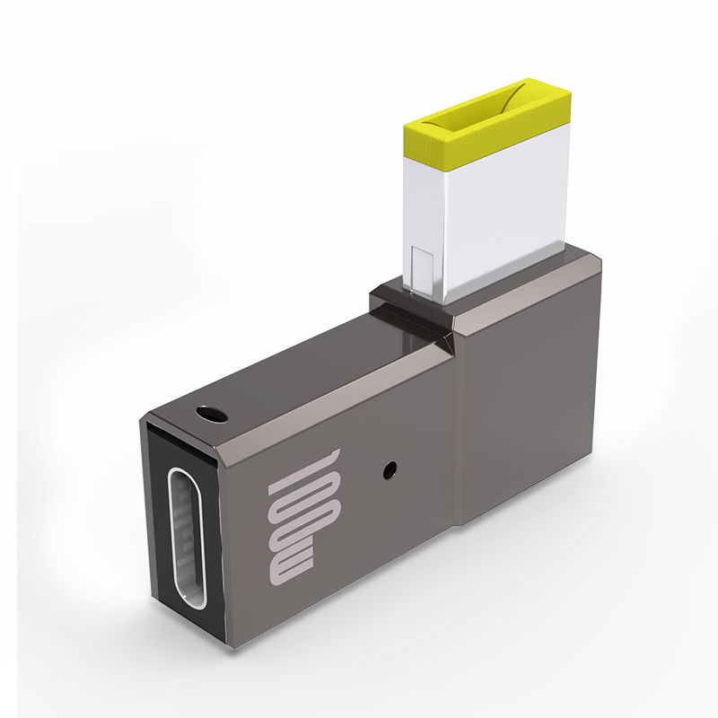Delippo Lenovo Computer Square Port Adapter, Type-C to Square Port, 100W, Suitable for 90W/65W/45W Laptop Thinkpad Computer Power Charging Cable