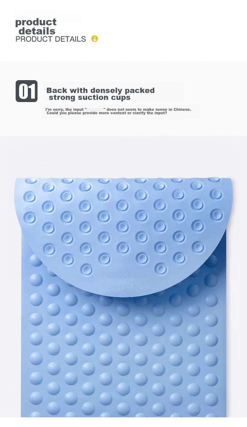 FARLEEHOMES Bathtub Non-Slip Mat, Bathroom Suction Cup Anti-Slip Pad, Home Bath Tub Mat, Silver Gray, 40*100cm 3