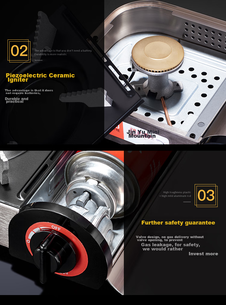 Jinyu Mini Portable Gas Stove Outdoor Camping Burner Gas Cooker for Outdoor Use 8