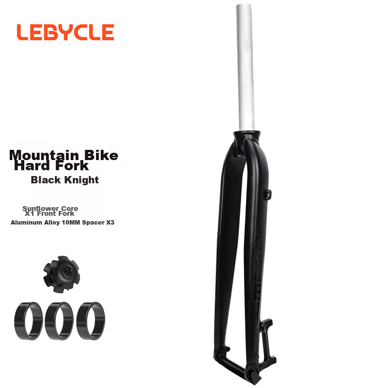 LEBYCLE Mountain Bike Front Fork, 26-Inch, 27.5-Inch, 29-Inch, Hard Fork, Aluminum Alloy, Universal Upgrade Accessories And Equipment