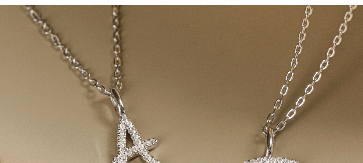 Arsis Art Letter Necklace for Women, Silver Necklace with Original Design, Fashionable And Versatile, Birthday Gift for Girlfriend 6