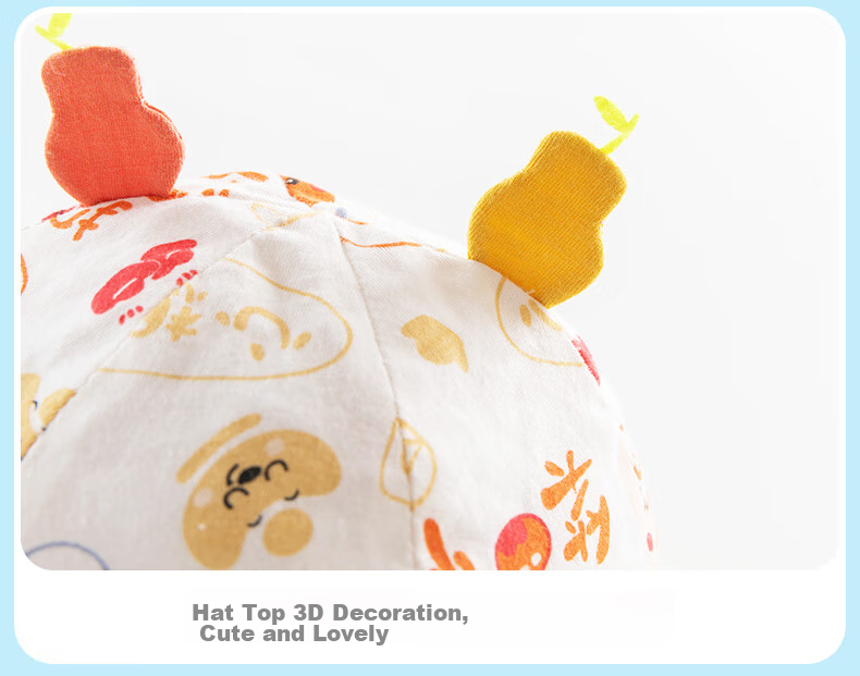 Huanxixiaoxiong Baby Hat, Pure Cotton Spring And Summer Thin Fisherman Hat for Infants And Toddlers, Outdoor Sun Protection Cap 11