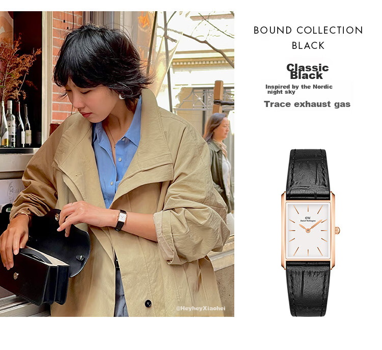 DanielWellington DW Ladies Watch, BOUND Modern Quartz Wristwatch for Europe And America, Light Luxury Niche Birthday Gift for Girlfriend, DW740 14