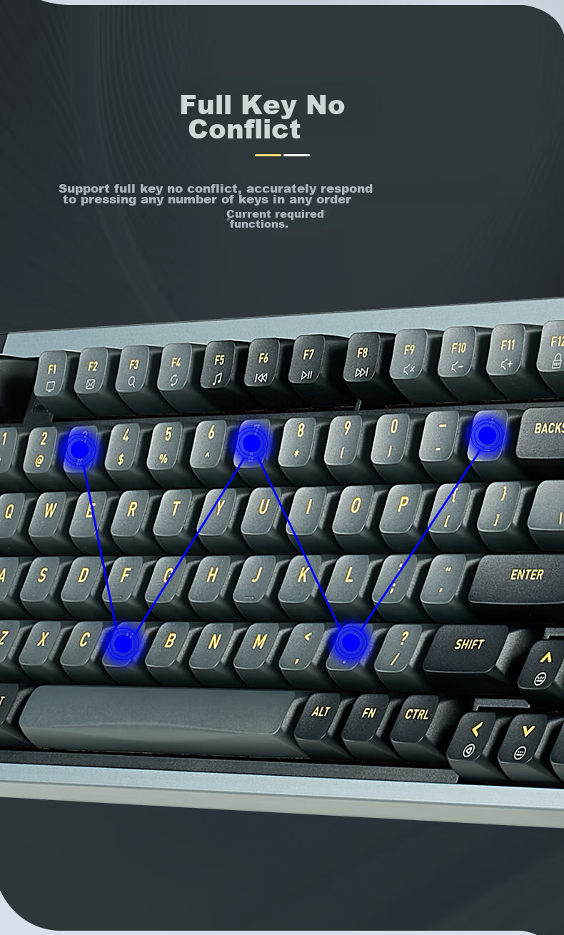 Hyeku I3 87-Key Wired Customizable Keyboard Gaming Hot-Swappable Aluminum Alloy Frame PBT Keycaps RGB Detachable Cable Night Black Kailh Danxia Fast Switch 12
