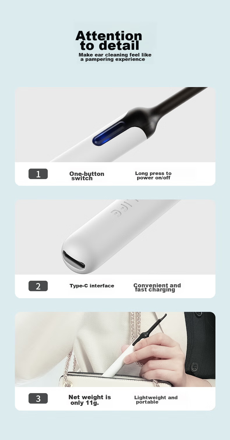Bebird Visual Ear Pick, Ear Cleaning Stick, Hummingbird Ear Cleaner Tool, High-Definition Endoscope, Luminous Ear Spoon, X3+ 9