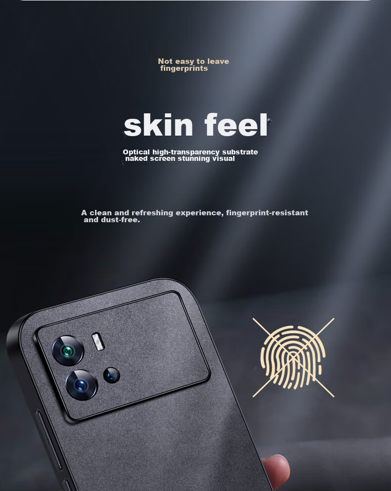 Shangsu Suitable for IQOO9 Phone Case, Vivo Iqoo 9 Protective Cover, Shockproof Lens Full Protection Soft Shell, Simple Luxury Lambskin Silicone Outer Case, Women's And Men's Leather Case, Black 12