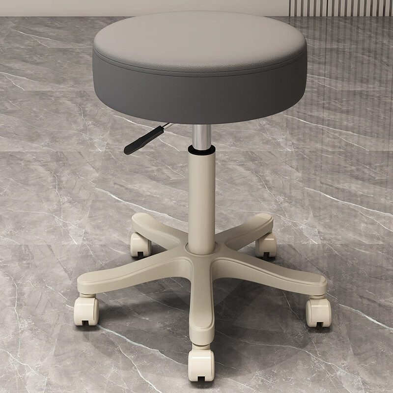 Huakaizhi Xing Stool, Bar Chair for Home Use, Adjustable Height Swivel Chair, Rotating Beauty Salon Stool, Front Desk Roller Round Stool DL09 Dark Gray