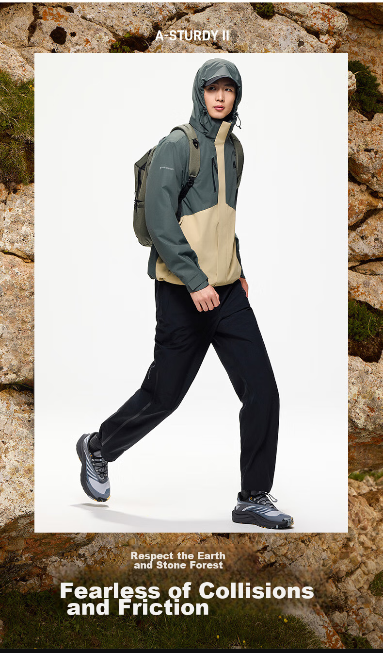 ANTA Water Shell Jacket | Dadi Zhike 3.0 Functional Three-In Jacket for Men, Windproof, Waterproof, Fleece-Lined, Two-Piece Set 20