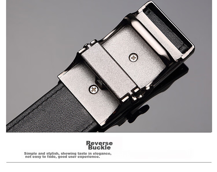CROCODILE [Double Bone Crocodile Skin] Belt Gift Box, Men's Cowhide Business Inner Wear Automatic Buckle Waistband, Birthday Gift D261 17