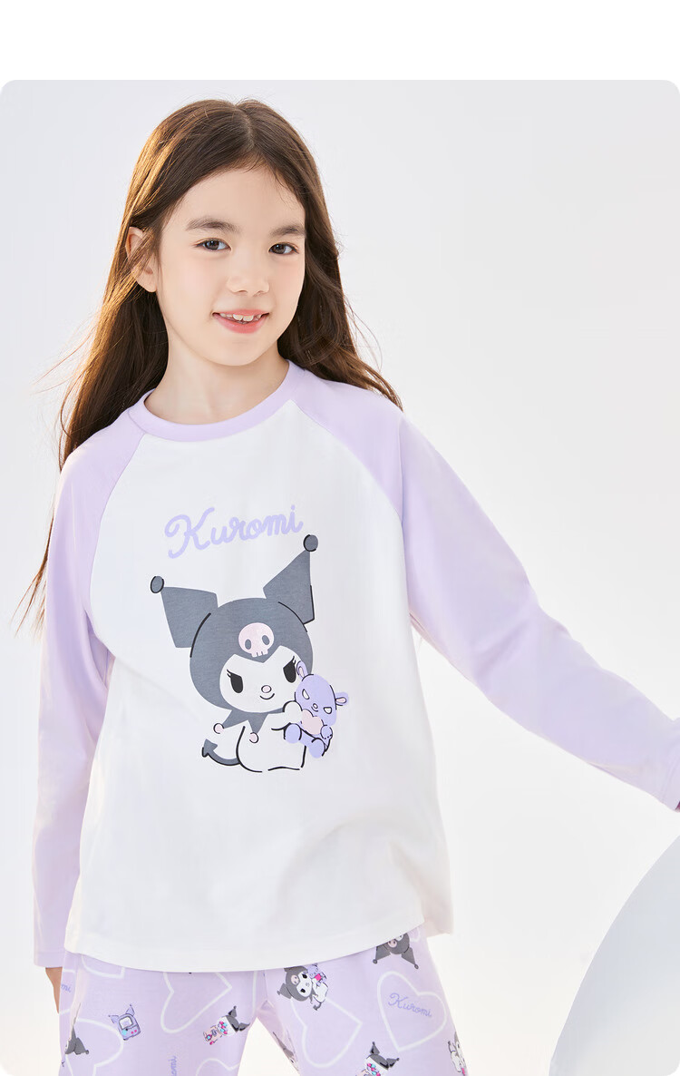 BALABALA Children's Pajama Set, Autumn Girls' Loungewear, Suitable for Going Out [HelloKitty IP] 209325171002 37