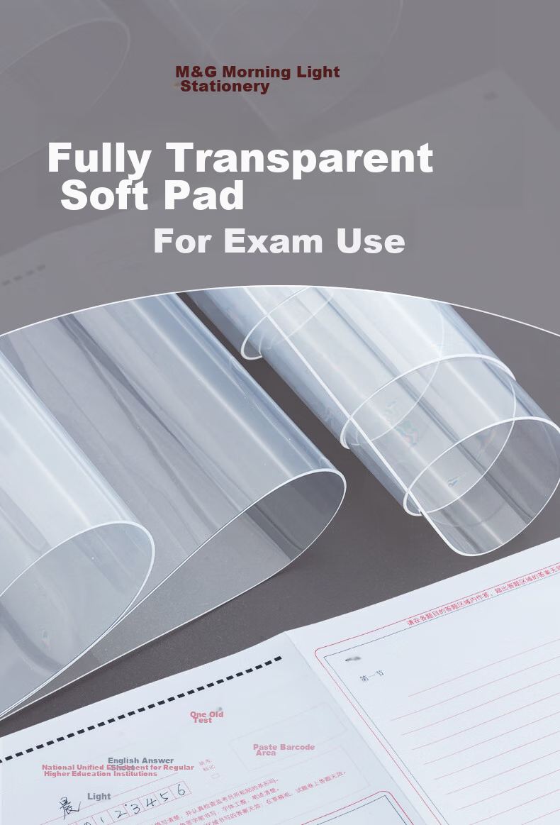 M&G Stationery A4 Exam Writing And Drawing Pad for Primary School Students, Soft Transparent Desk Mat for Study, Exam-Specific for Civil Service Exams, Postgraduate Entrance Exams, High School Entrance Exams, National Exams, Kongmiao 2