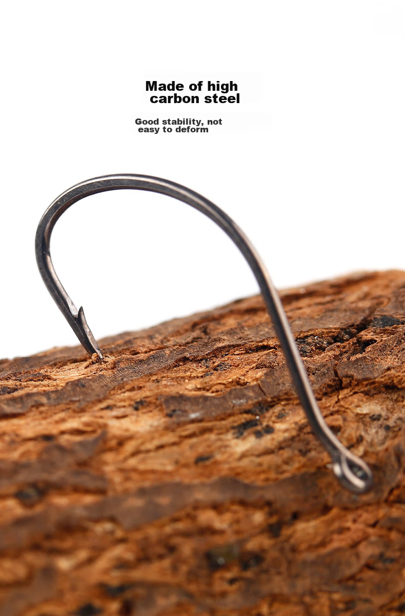 BKK Professional Backbait Hook, Lure for Bass And Soft Bait, Backbait Hook for Mandarin Fish, Black Pit Live Bait Hook 8801 1