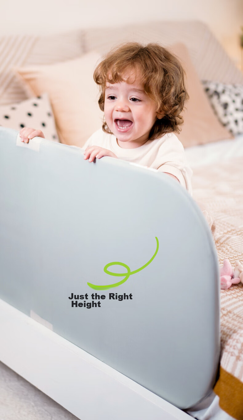 EUDEMON Portable Bed Guard Rail, Baby Travel Bed Anti-Fall Child Bedside Barrier, Foldable Fence, Single-Sided 0.9 Meter 11