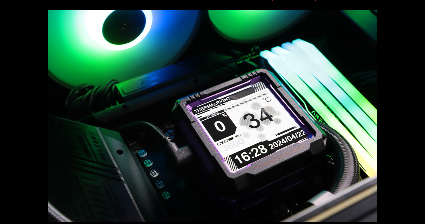Thermalright FROZEN WARFRAME PRO 360 BLACK All-In Liquid CPU Cooler with IPS LCD Screen FW PRO 360 BLACK 13