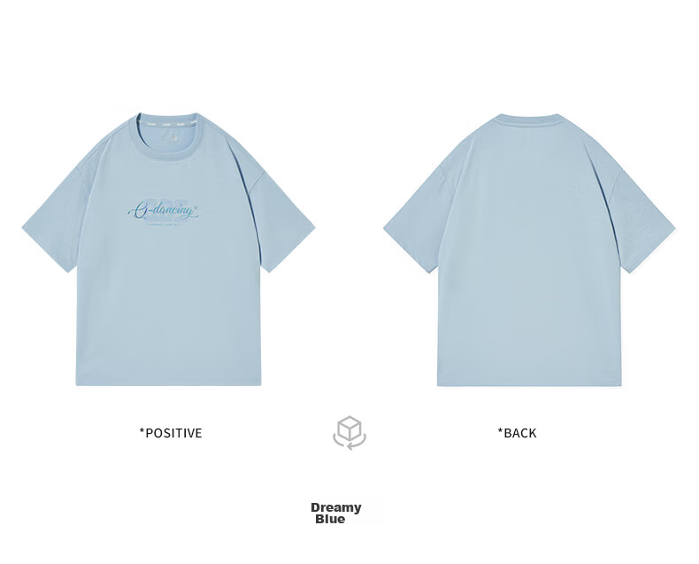 QIAODAN Women's Short-Sleeve T-Shirt, Breathable Summer Round Neck Cotton Sports Casual Tee Top for Wome 19