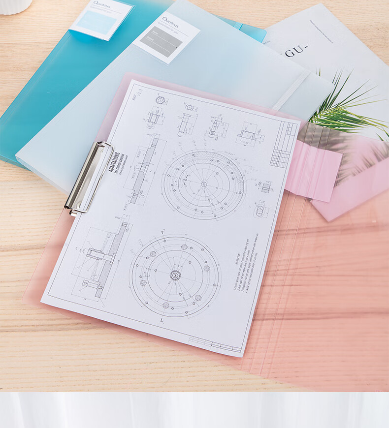 Deli A3 Folding Exam Paper Folder File Organizer, Simple And Stylish Student Subject Storage Organizer with Folded Structure, Exam Paper Classification, Mixed Random Colors, 72551 2