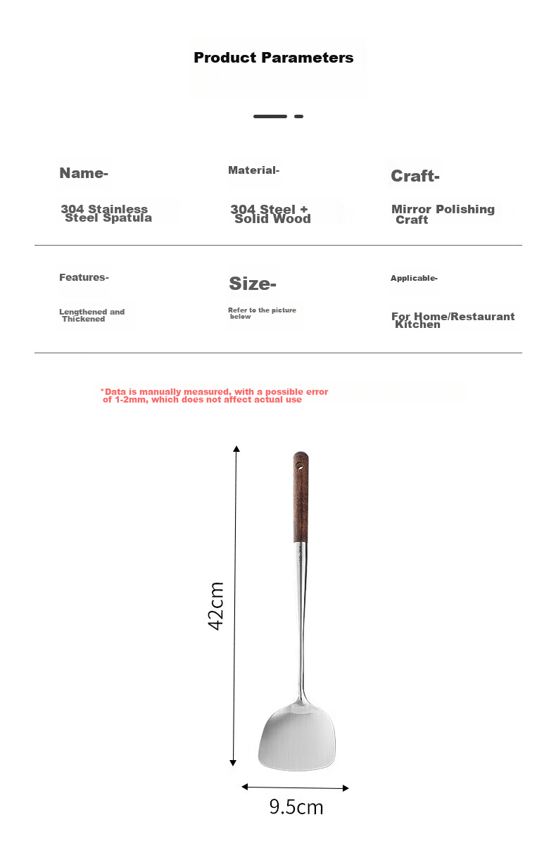Bayco Stainless Steel Mushroom-Shaped Spatula, Cooking Spatula, Kitchen Heat-Resistant, Extended Handle for Home Use, BC10671 13