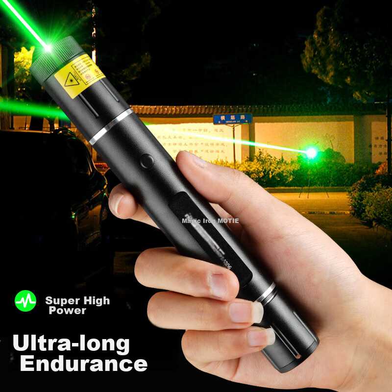 MOTIE M306 Laser Pointer, Green Light Outdoor Laser Positioner, Astronomical Star Pointer, High-Power Long-Range Flashlight, for Construction Sites And LED Screens, Specialized Infrared Rechargeable