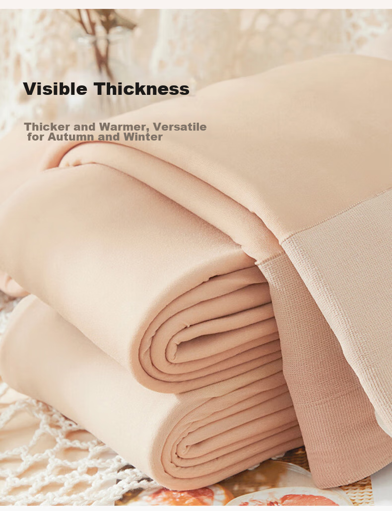 LangSha Detachable Leggings for Women, Bare Leg Effect, Stockings for Autumn And Winter, Double-Layered Fake Translucent Skin, Thickened And Fleece-Lined, Suitable for Outdoor Wear 8