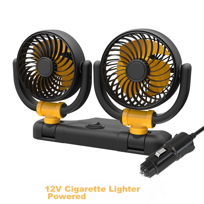 Dijialun Car Fan, 12V Small Bread-Shaped, for Wuling Hongguang Sedan And SUV, Single-Head Car Fan, Powerful Automotive Electric Fa 9
