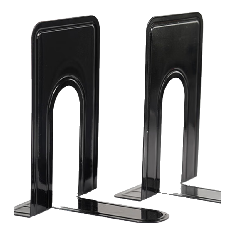 TANGO 9-Inch (23cm High) Metal Desktop Bookend Shelf Storage Rack, Books Office Support 2 Pieces, Office Study Supplies Back-To Essential, Black