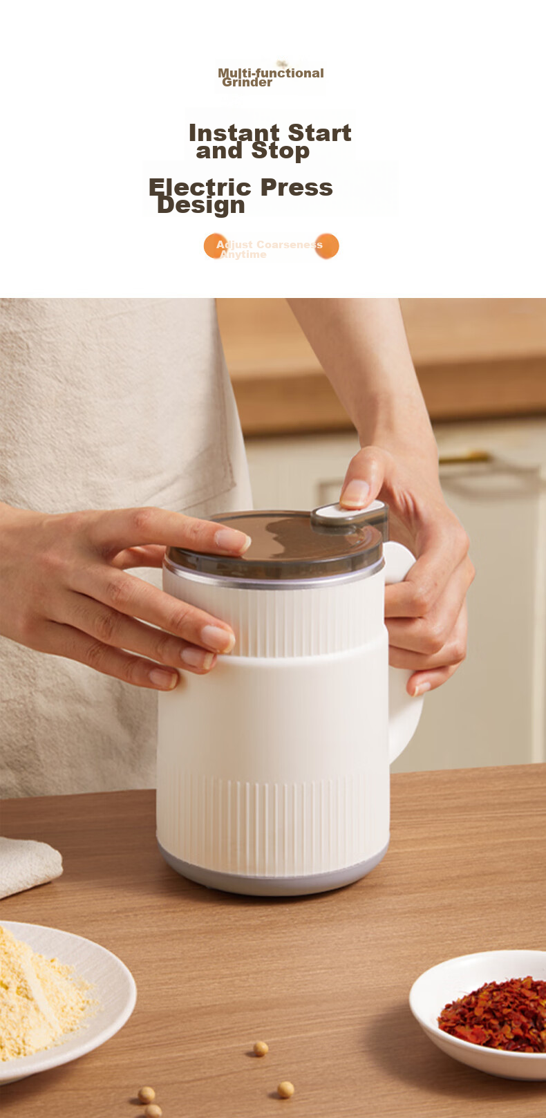 Shuwushuo Grinder, Powder Machine, Ultra-Fine Grinder, Home Use Chinese Herbal Medicine Small Crusher, Grain Grinder, Milling Machine 8