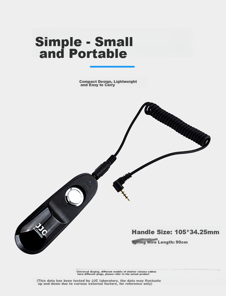 JJC Compatible with Fuji Shutter Cable, Suitable for XT4, XT30III, XT30 Second And Third Generation, XPRO3, XA7, X100VI, GFX100S, XH2S Cameras, Wired Remote Control RR-100 5
