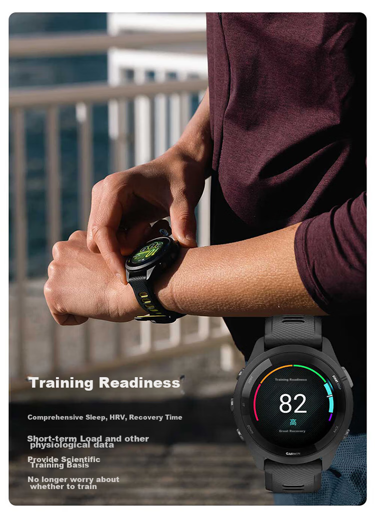 GARMIN FR265 Heart Rate Running Outdoor Sports Smartwatch Birthday Gift Forerunner265 Moonlight White 8