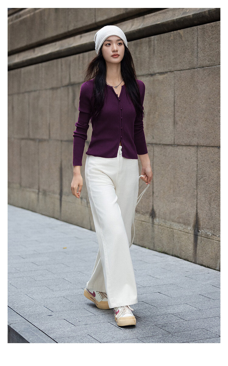 Dme [Light Mature Style Knit Sweater] Spring And Autumn Elegant Top Long-Sleeve Pullover Women's Sweater 3