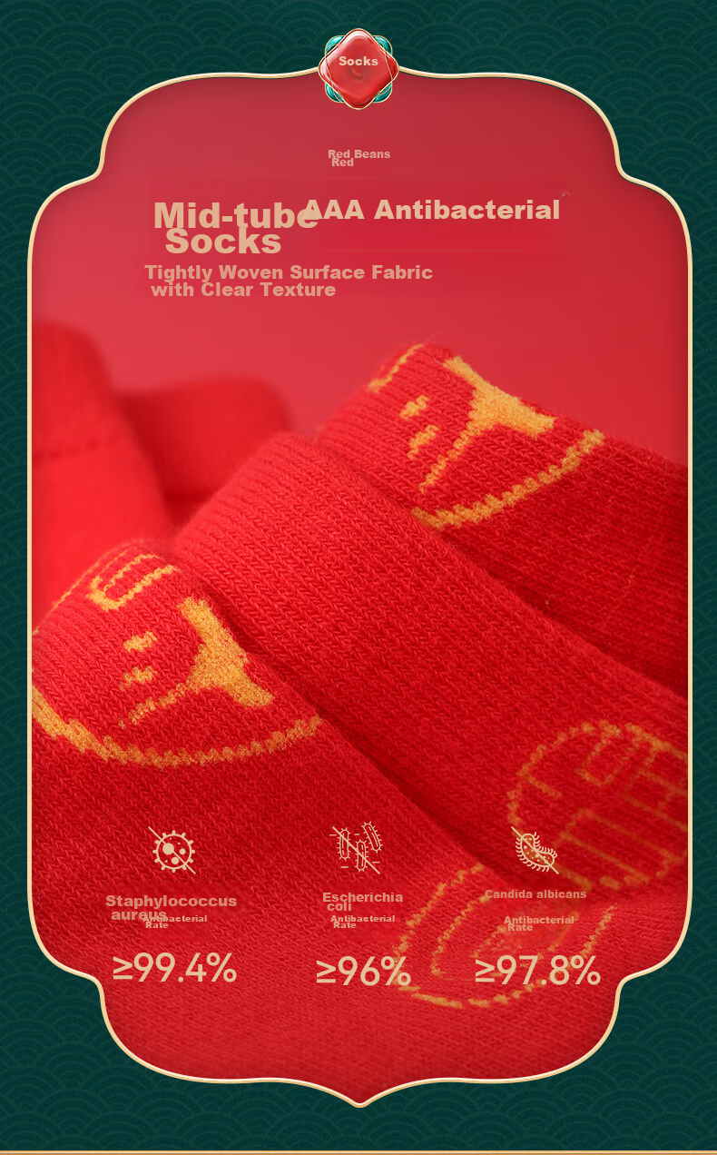 Hodo Children's Underwear Set Boys and Girls Autumn Clothes and Pants Red New Year Gift Box L1105 165 12