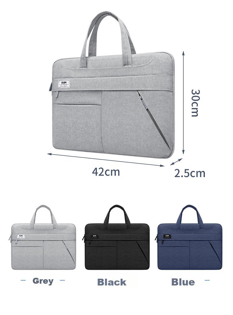BUBM Laptop Bag Handheld Large Capacity for Men And Women, Compatible with Apple 15.6-Inch Lenovo Huawei Laptops, Business Laptop Sleeve 11