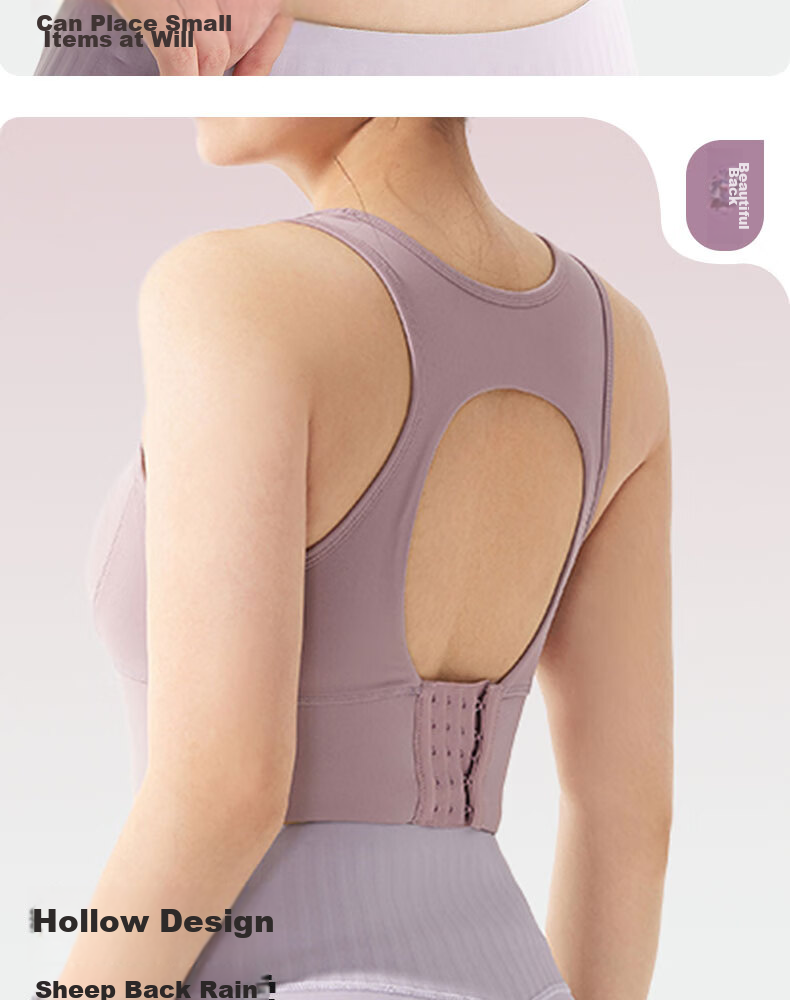 XUEXIMAN Plus Size Sports Bra for Women, Shock-Absorbing, Push-Up, High-Intensity One-Piece Fitness Bra, Makes Large Breasts Appear Smaller, Yoga Tank Top 8