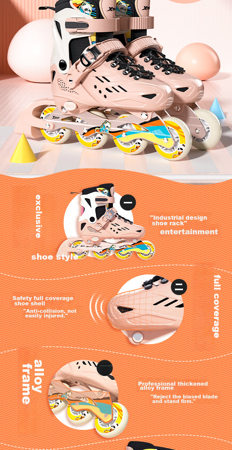 XTEP Roller Skates for Children, Inline Skates for Girls, Roller Shoes for Kids And Boys [Essential for Primary And Secondary School Roller Skating Courses] 4